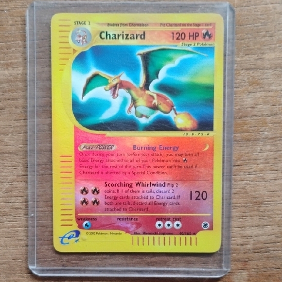 Pokemon Charizard Reptile Card Red and Yellow - Picture 1 of 5